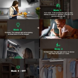 4 lámparas LED con detector de movimiento - 2 W